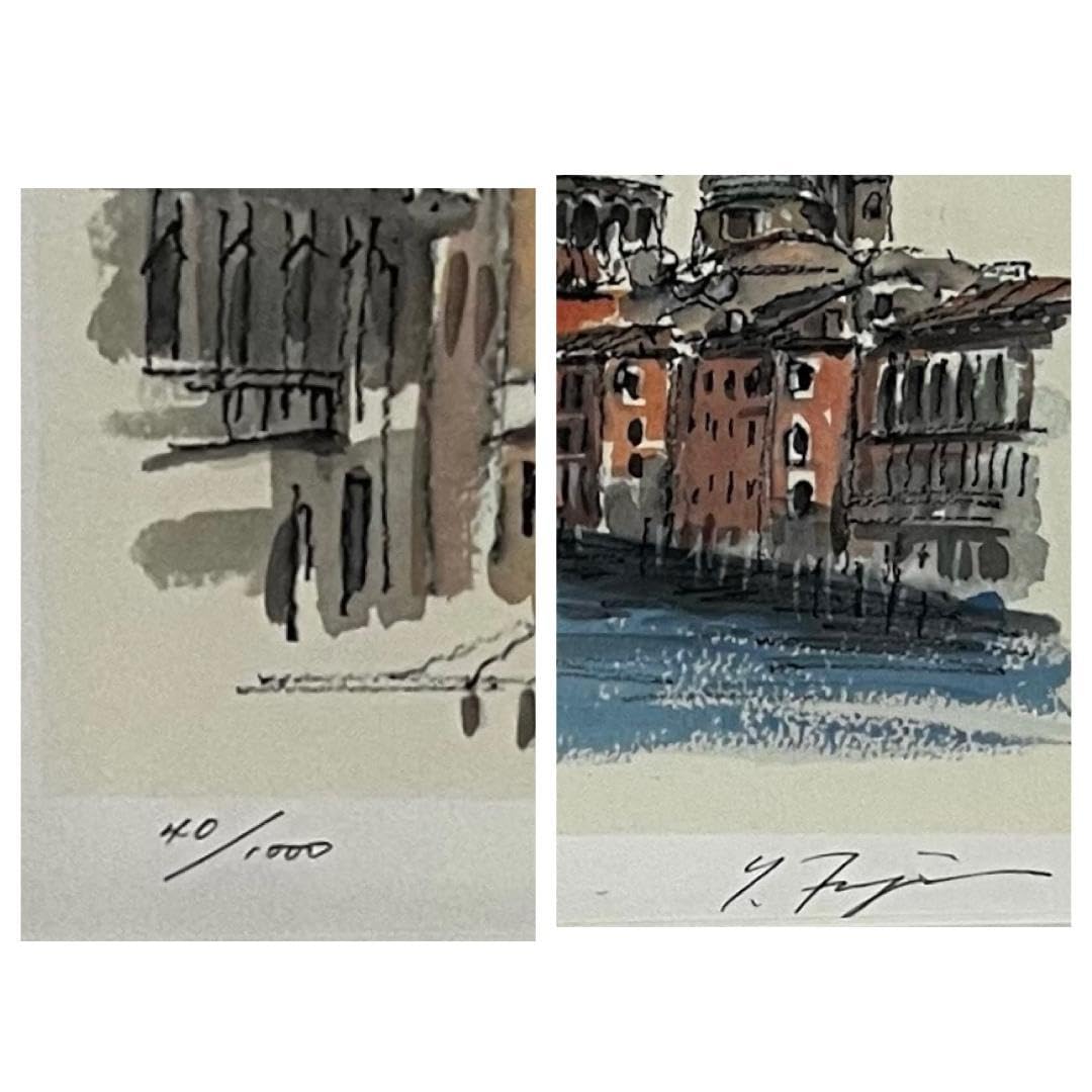 藤森悠二　絵画　リトグラフ　ヨーロッパ風景　3枚セット　おまとめ Amazon.co.jp: 藤森悠二 絵画 リトグラフ ヨーロッパ風景 3枚